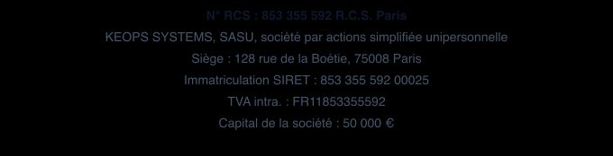 Informations éditeur du site