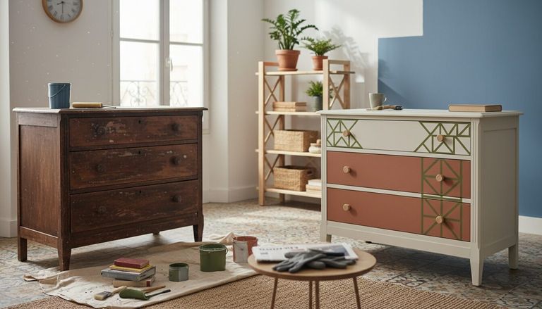 Relooking meubles avant après : guide complet 2026